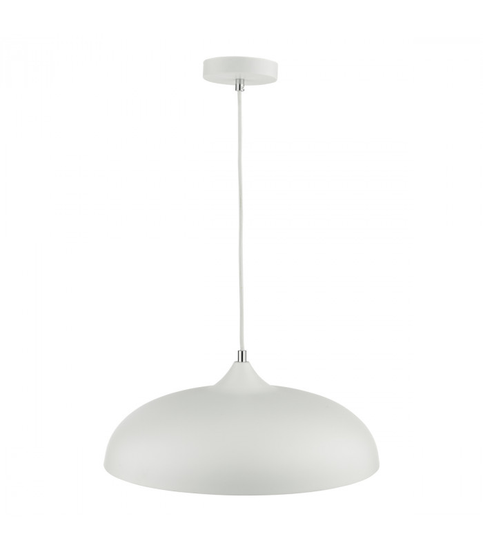 Dome Single Pendant Light White, 1x E27