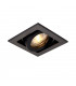 Square Recessed Titlable Downlight Matt Black Dimmable