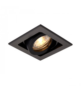 Square Recessed Titlable Downlight Matt Black Dimmable