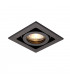 Square Recessed Titlable Downlight Matt Black Dimmable
