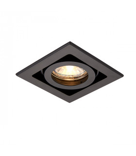 Square Recessed Titlable Downlight Matt Black Dimmable