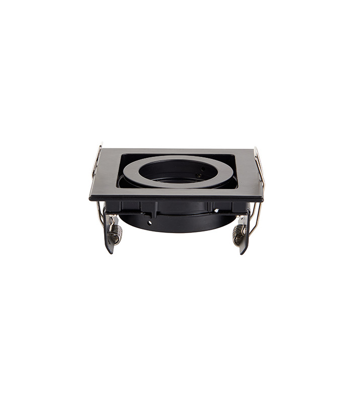 Square Recessed Titlable Downlight Matt Black Dimmable
