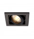 Square Recessed Titlable Downlight Matt Black Dimmable