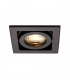 Square Recessed Titlable Downlight Matt Black Dimmable