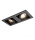 Twin 2 Light Recessed Titlable Downlight Matt Black Dimmable