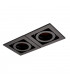 Twin 2 Light Recessed Titlable Downlight Matt Black Dimmable