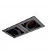 Twin 2 Light Recessed Titlable Downlight Matt Black Dimmable