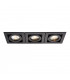 Triple 3 Light Recessed Titlable Downlight Matt Black Dimmable