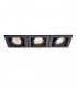 Triple 3 Light Recessed Titlable Downlight Matt Black Dimmable