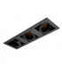 Triple 3 Light Recessed Titlable Downlight Matt Black Dimmable