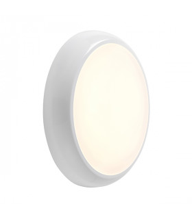 18W LED Round Flush Light Gloss White, IP65