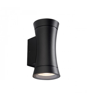 Outdoor Up Down Dimmable Wall Light Textured Black, IP44
