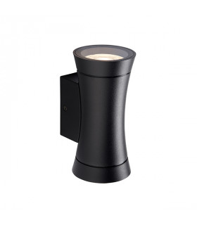 Outdoor Up Down Dimmable Wall Light Textured Black, IP44