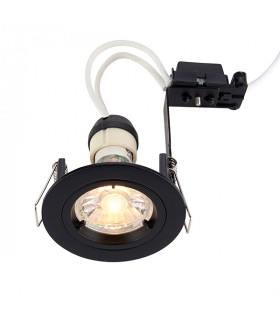 Recessed Downlight Round Matt Black 70mm Cut-Out Dimmable