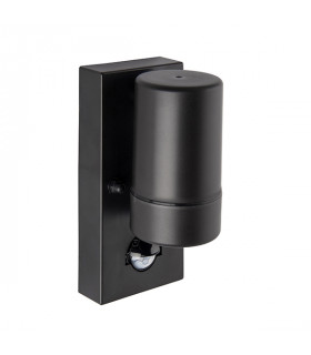 Outdoor PIR Motion Sensor Wall Downlight Black IP44, GU10 - 2