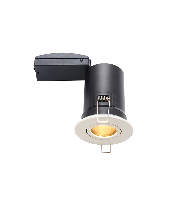 Fire Rated GU10 Recessed Downlight, Satin Nickel - 1