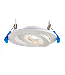 Dimmable 8W LED Recessed Downlight Tiltable, Matt White, IP44 - 2