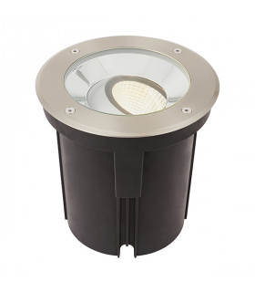 Outdoor 16.5W LED Recessed Ground Light Brushed Stainless Steel, IP67, 3000K - 1