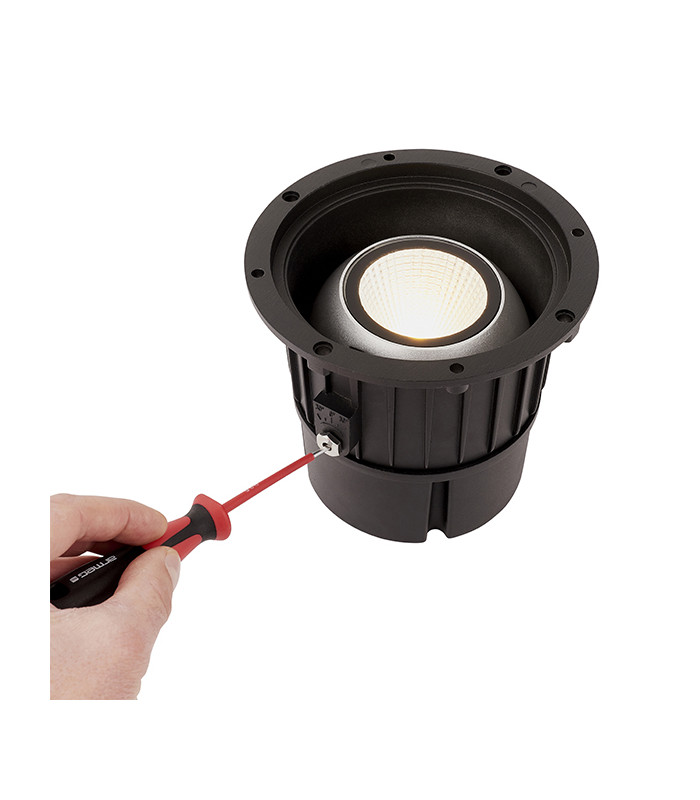 Outdoor 16.5W LED Recessed Ground Light Brushed Stainless Steel, IP67, 3000K - 5