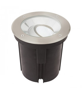 Outdoor 16.5W LED Recessed Ground Light Brushed Stainless Steel, IP67, 4000K - 1