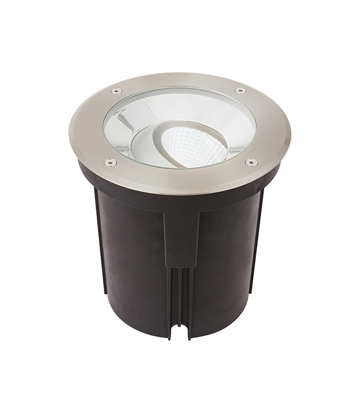 Outdoor 16.5W LED Recessed Ground Light Brushed Stainless Steel, IP67, 4000K - 1