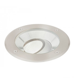 Outdoor 16.5W LED Recessed Ground Light Brushed Stainless Steel, IP67, 4000K - 2
