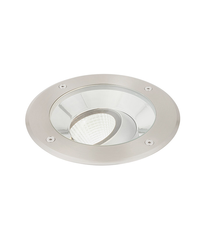 Outdoor 16.5W LED Recessed Ground Light Brushed Stainless Steel, IP67, 4000K - 2