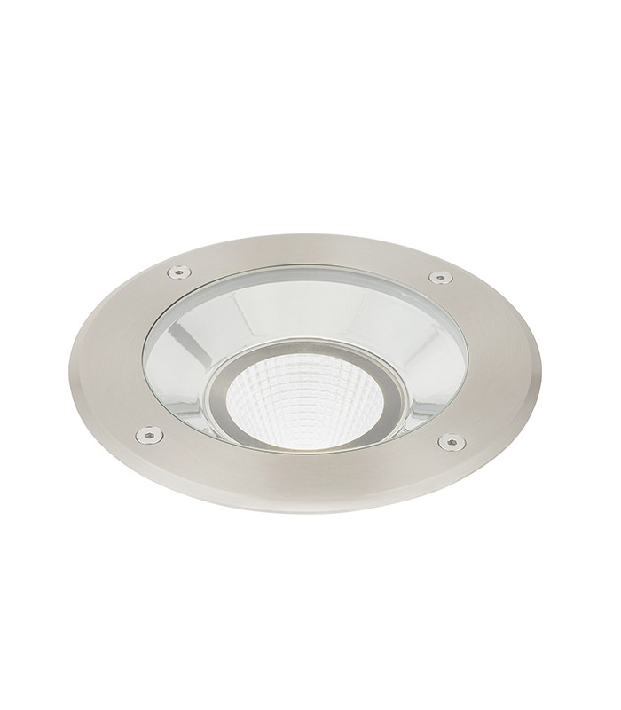 Outdoor 16.5W LED Recessed Ground Light Brushed Stainless Steel, IP67, 4000K - 3