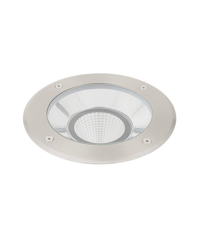 Outdoor 16.5W LED Recessed Ground Light Brushed Stainless Steel, IP67, 4000K - 7