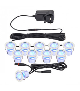Outdoor Reccessed Ground 10x 0.45W Decking Lights, IP44 - 1
