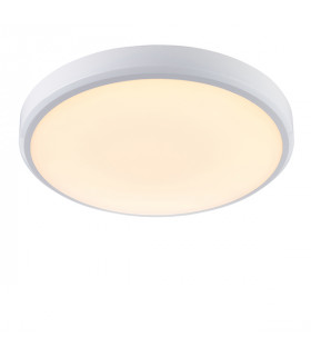 Bathroom Round 15W LED Flush White Ceiling Light, IP44 - 1