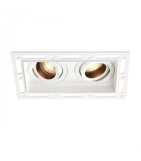 Twin Trimless Recessed GU10 Dimmable Downlights Tiltable - 1