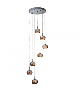 7 Light Spiral Crystal Ceiling Cluster Pendant G9 -1