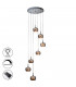 7 Light Dimmable Spiral Crystal Ceiling Cluster Pendant Remote Control Chrome G9 -1