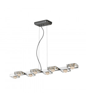 8 Light Crystal Bar Ceiling Pendant Chrome -1