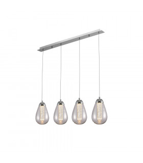 4 Light Crystal Bar Ceiling Pendant Chrome -1