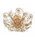 4 Light Crystal Flush Ceiling Light White gold E14 -1