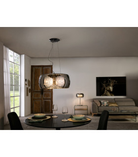 6 Light Dimmable Crystal Ceiling Pendant with Remote Control Chrome Mirror G9 -1