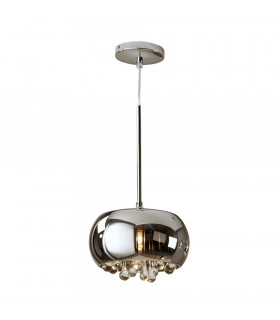Round Crystal Ceiling Pendant Chrome Mirror G9 -1
