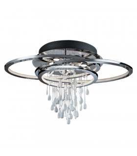 5 Light Crystal Flush Ceiling Light Chrome GU10 -1