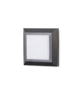 LED Outdoor Square Wall Light Black, Grey IP65 - 1