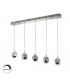 5 Light Crystal Drop Bar Ceiling Pendant Chrome Bubble Effect -2