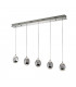 5 Light Dimmable Crystal Drop Bar Ceiling Pendant with Remote Control Chrome -1