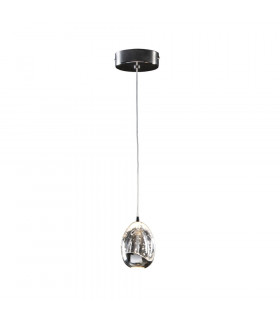 Crystal Cluster Drop Ceiling Pendant Chrome Bubble Effect -1