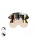 Dimmable Flush Ceiling Light Chrome Brass Copper -1