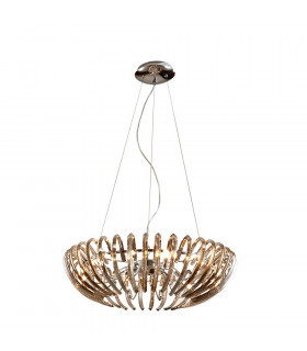 12 Light Crystal Ceiling Pendant Chrome champagne G9 -1