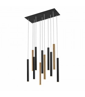 Dimmable Pendant Light Cluster Drop Glossy Gold Matt White Remote Control -1