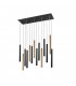 Pendant Light Cluster Drop Glossy Gold Matt Black -2
