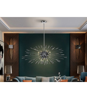 Pendant Light Spherical Chrome 9x G9 -1