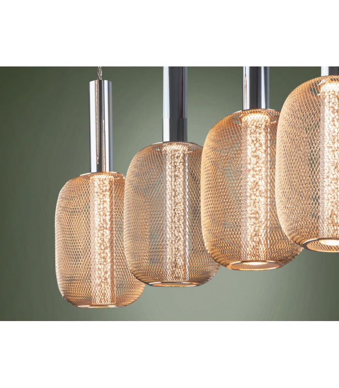 Dimmable Pendant Light Straight Bar Chrome-Gold -4